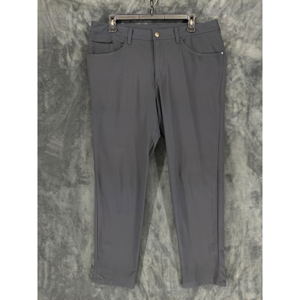 Lululemon ABC Pant Classic Warpstreme Charcoal Grey Mens 34 x 31 LM5ASWS